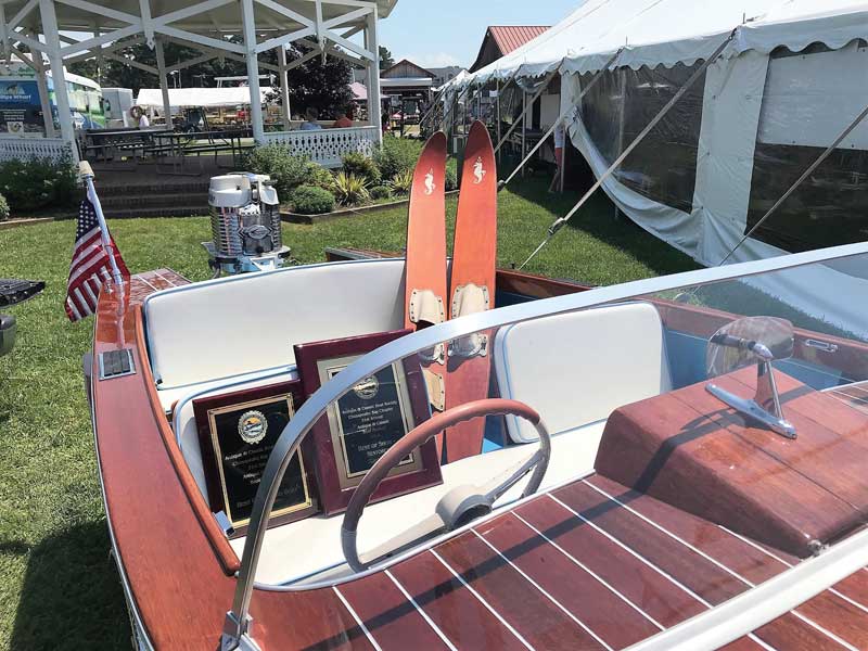 George Hazzard’s Wooden Boat Restoration 1958 Sears kit boat restoration won Best Outboard and Best in Show at the 2018 Antique and Classic Boat Festival.