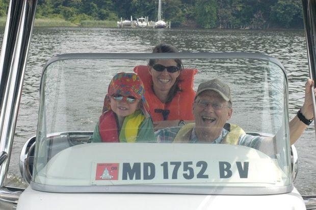 You can tell by the smile on Charlie Iliff's face how much he enjoys boating with grandkids!