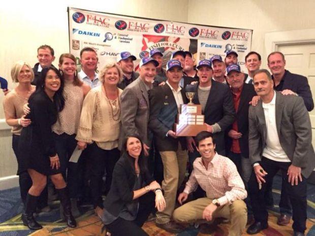 Team Just in Time took first place in the Captain's Challenge after raising $39,375. Photo courtesy Fish For a Cure
