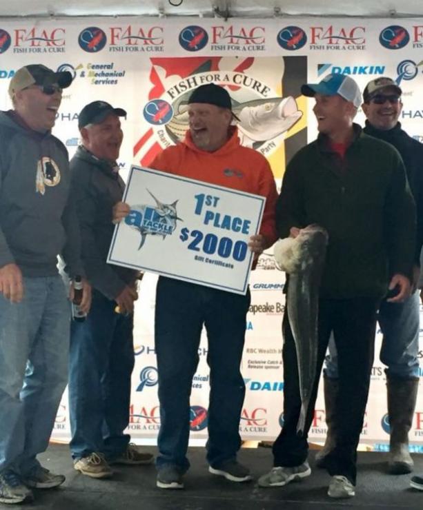 Captain John Chisholm took first place in the rockfish division. Photo courtesy Fish For a Cure