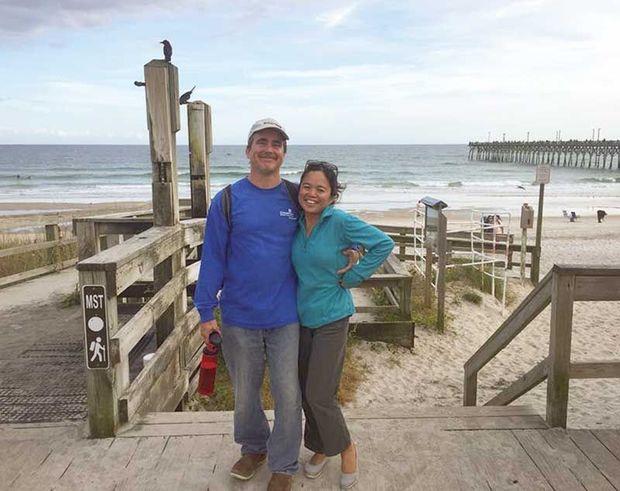 David and Sheila McAndrew at Surf City Beach, NC.