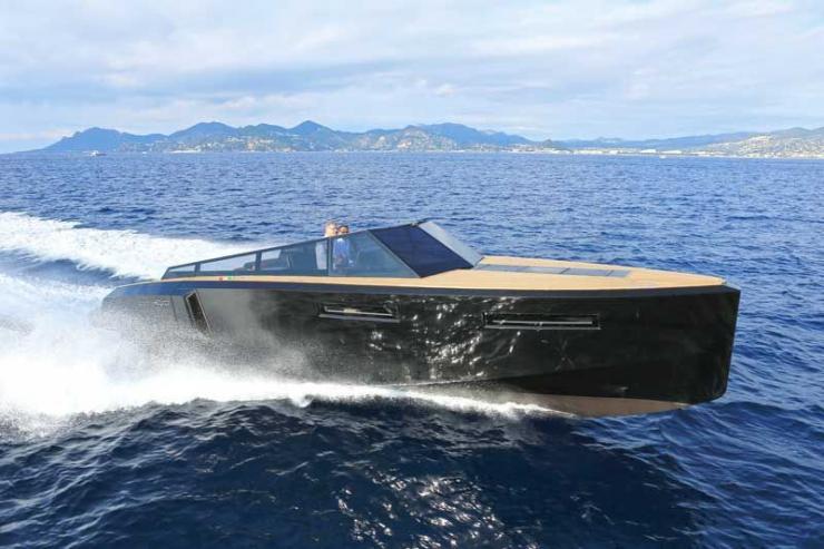 Aside from its unique transforming appeal, the Evo 43 is interesting as a Euro-styled day boat. Photos courtesy of Evo Yachts