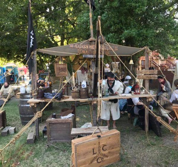 The pirate encampment.