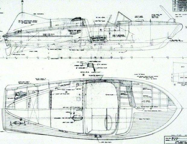 Chris-Craft factory drawing for its Cobra model.
