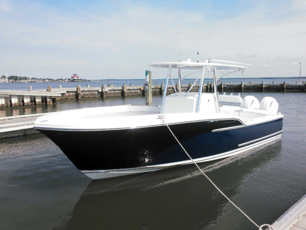 The CY26, or Composite 26, built by Composite Yacht in Cambridge, MD, can be designed to accept outboard or inboard power. Photo by Chris D. Dollar
