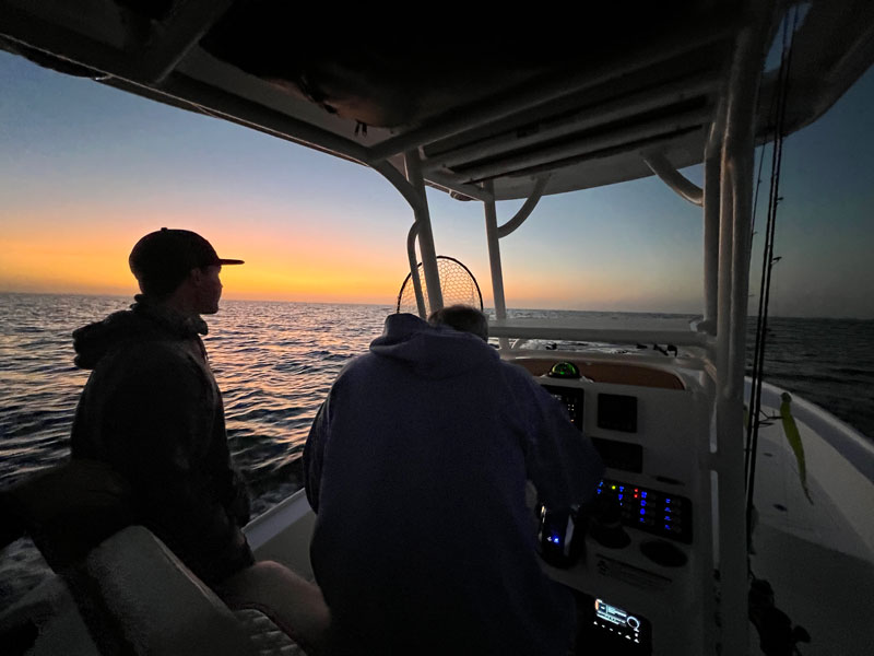 boating at night