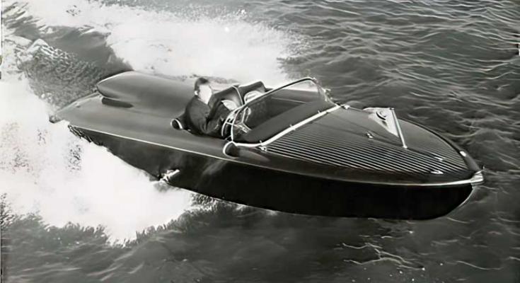 vintage 50s speedboat