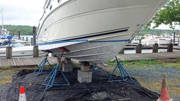 Use a good quality tape intended for marine use. Inexpensive tape may leave adhesive on your hull. Photo courtesy of Kompletely Kustom Marine Use a good quality tape intended for marine use. Inexpensive tape may leave adhesive on your hull. Photo courtesy of Kompletely Kustom Marine