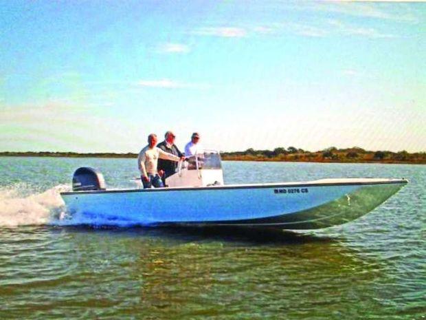 Eastern Shore Boatworks in Ocean City, MD, reports their first 25-foot custom fishing boat is complete, in the water, and running great.