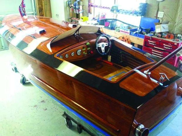 A 16-foot Gar Wood Replica is nearing completion at Classic Watercraft Restoration in Annapolis, MD.