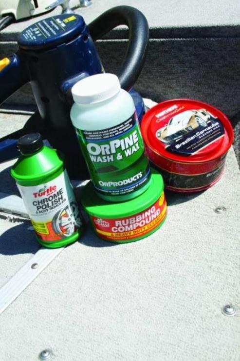 Heavier cleaning will require more aggressive products. The buffer is a big help when waxing your boat. Heavier cleaning will require more aggressive products. The buffer is a big help when waxing your boat.