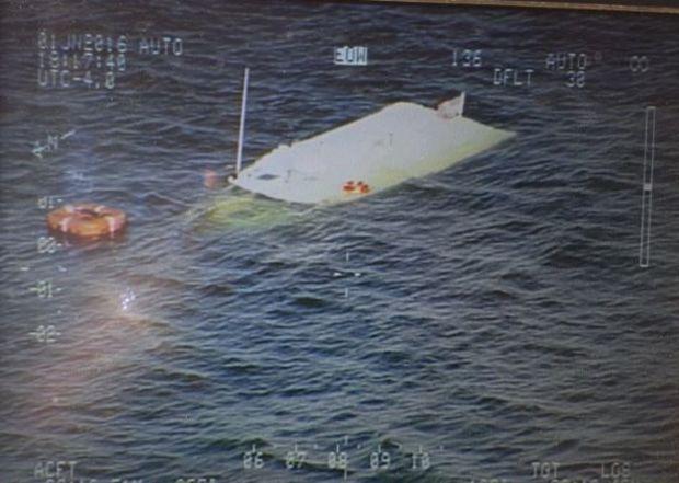 Image of the sunken CBF vessel posted to the MD NRP Twitter page.