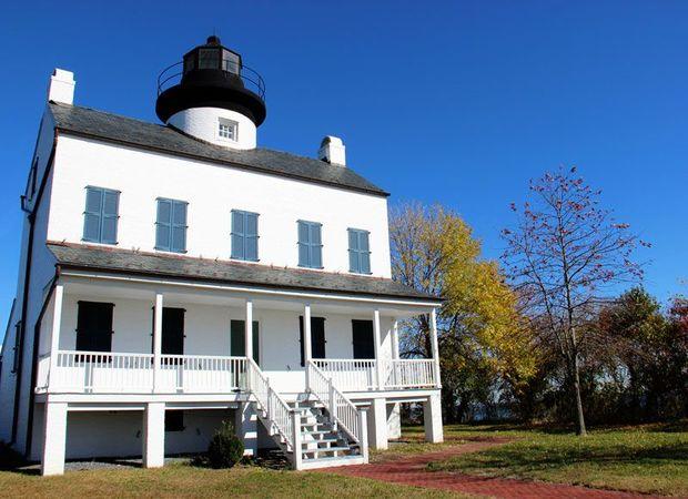 Blackistone Lighthouse replica on St. Clement's Island, one of the bonus lighthouses.