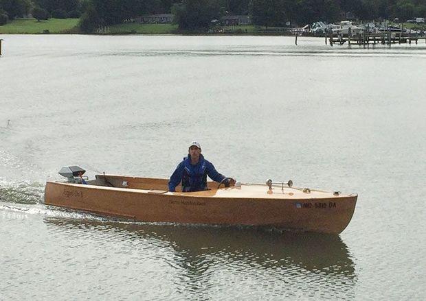 Ned Farinholt's home-built boat was specifically designed for the race.