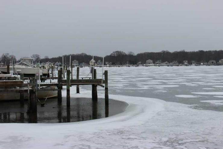 Icy conditions on Seneca Creek in the Northern Bay. Icy conditions on Seneca Creek in the Northern Bay.