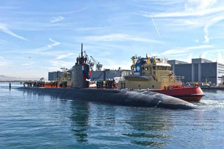 The Los Angeles-class fast attack submarine USS Annapolis (SSN 760) arrives in her new homeport at Naval Base Point Loma. (U.S. Navy photo by Mass Communication Specialist 2nd Class Derek Harkins/Released) The Los Angeles-class fast attack submarine USS Annapolis (SSN 760) arrives in her new homeport at Naval Base Point Loma. (U.S. Navy photo by Mass Communication Specialist 2nd Class Derek Harkins/Released)