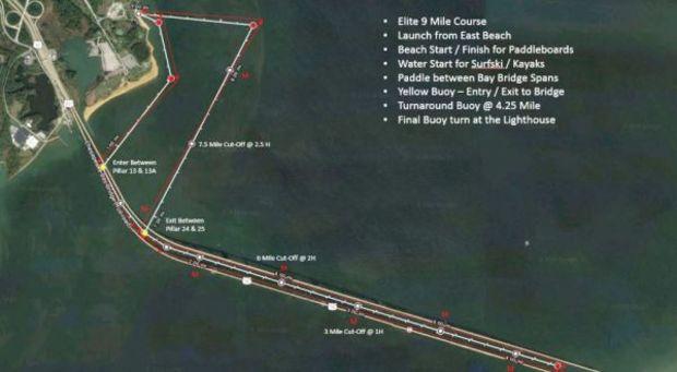 The Elite nine-mile crossing is only for experienced paddlers.