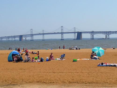 Sandy Point State Park Beach. Photo courtesy of the Maryland Department of the Environment