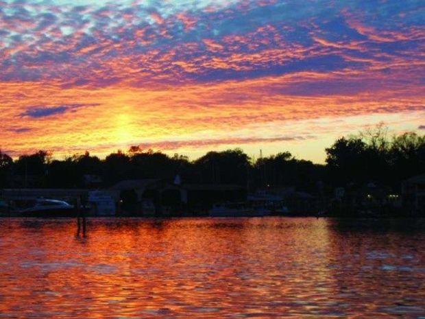 Sunset in Urbanna, VA.