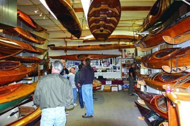 “The stuff that dreams are made of...” the show room at Chesapeake Light Craft in Annapolis, MD. Photo by Rick Franke