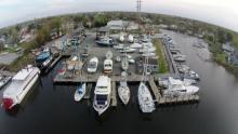 Arial View of Portsmouth Marina 